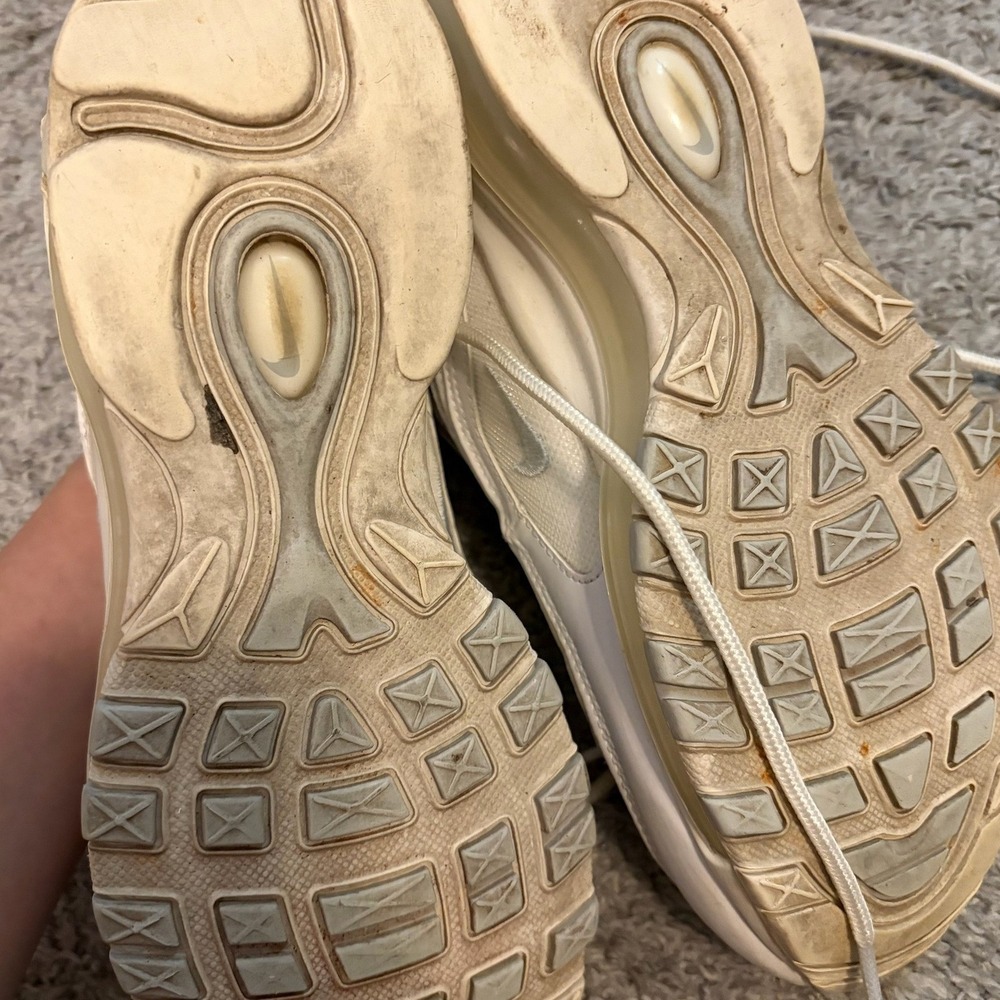 Nike Air Max 97 Womens Triple White Sail Sneakers SIZE 8 - Picture 8 of 8